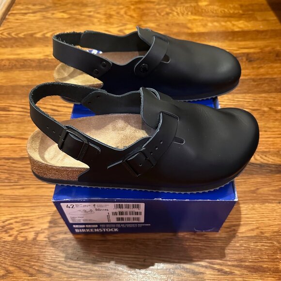 Birkenstock - Tokio Super Grip - Leather - Black - Size 42 - Medium/Narrow - Picture 2 of 6